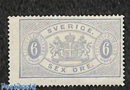Delcampe - Sweden 1874 6o, Violet,, On Service, Perf. 14, Stamp Out Of Set, Unused (hinged) - Autres & Non Classés