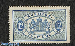 Delcampe - Sweden 1874 12o, On Service, Perf. 14, Stamp Out Of Set, Unused (hinged) - Autres & Non Classés