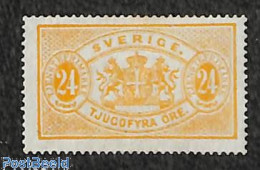 Delcampe - Sweden 1874 24o, On Service, Perf. 14, Stamp Out Of Set, Without Gum, Unused (hinged) - Autres & Non Classés