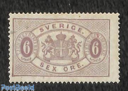 Delcampe - Sweden 1881 6o, On Service, Perf. 13, Stamp Out Of Set, Unused (hinged) - Autres & Non Classés