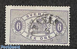 Delcampe - Sweden 1881 6o, On Service, Perf. 13, Violet, Used, Used Or CTO - Autres & Non Classés