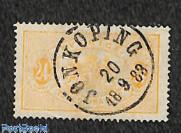 Delcampe - Sweden 1881 24o, On Service, Perf. 13, Used, JONKOPING, Used Or CTO - Autres & Non Classés