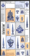 Delcampe - Netherlands 2022 Delft Tulip Vases 6v M/s, Mint NH, Art - Art & Antique Objects - Ceramics - Bloques