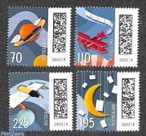 Delcampe - Germany, Federal Republic 2022 Definitives 4v, Mint NH, Transport - Post - Aircraft & Aviation - Ungebraucht