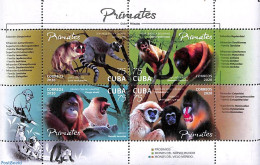 Delcampe - Cuba 2020 Primates 4v M/s, Mint NH, Nature - Animals (others & Mixed) - Monkeys - Wild Mammals - Ungebraucht