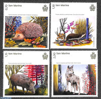 Delcampe - San Marino 2022 Wildlife 4v, Mint NH, Nature - Animals (others & Mixed) - Hedgehog - Neufs