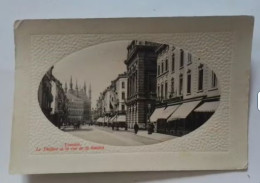 Delcampe - LEUVEN 1912 LOUVAIN LE THEATRE ET LA RUE DE LA STATION - Halle
