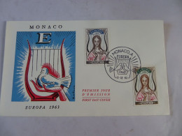 Delcampe - Enveloppe MONACO Timbres EUROPA 12/12/1963 TBE - FDC