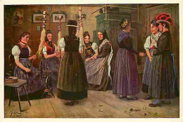 Delcampe - Carte Postale - Art - Peinture - Hoffemann - Spinnstube Im Schwarzwald - Carte Neuve - CPM - Voir Scans Recto-Verso - Po - Malerei & Gemälde
