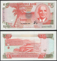 Delcampe - Malawi P 24 B - 5 Kwacha 1.1.1994 - UNC - Malawi