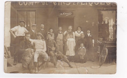 Delcampe - CARTE PHOTO COMMERCE CAFE VINS LIQUEURS ED HAINAUT - Cafés