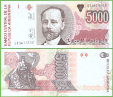Delcampe - ARGENTINA 5000 AUSTRALES 1989/1991 P-330(5)  UNC - Argentine