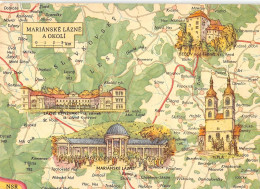 Delcampe - B99019 Marianske Lanze A Okoli  Czech  Maps Cartes Geographiques - Autres & Non Classés