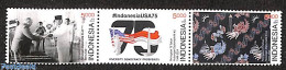 Delcampe - Indonesia 2024 75 Years Diplomatic Relations With USA 3v [::], Mint NH - Indonesien
