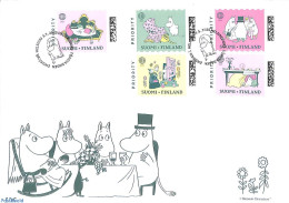 Delcampe - Finland 2025 Moomins 5v S-a, First Day Cover, Art - Comics (except Disney) - Briefe U. Dokumente