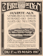 Delcampe - 2ème Foire De Lyon. 1917. - Pubblicitari