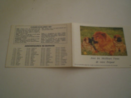 Delcampe - Calendrier De Poche 1987 Chiens éditions LAVIGNE PTT, La Poste (publicité, Petit,mini) - Kleinformat : 1981-90