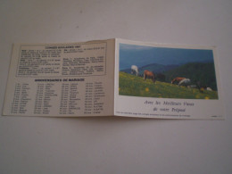 Delcampe - Calendrier De Poche 1987 Chevaux éditions LAVIGNE PTT, La Poste (publicité, Petit,mini) - Kleinformat : 1981-90