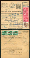Delcampe - II. INFLÁCIÓ 1946.04.09. (11dsz. ) BALATONBOGLÁR Csomagszállító , Dekoratív Bérmentesítéssel Budapestre - Storia Postale