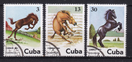 Delcampe - Timbre(s) Oblitéré(s) Cuba Année 1981 N° 2289/2291/2292 Thème Chevaux Réf 9966 - Gebraucht