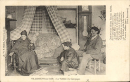 Delcampe - CPA Villeneuve Sur Lot La Veillee A La Campagne Folklore Fileuse - Trachten