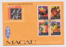 Delcampe - Macao Macau Enveloppe Premier Jour FDC 1996 Timbre Stamp First Day Cover Dia De Circulaçao Brinquedos Chineses - FDC