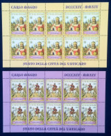 Delcampe - Vaticano 2014 Sass. 1656/57 Minifoglio Da 10 **/MNH VF - Blocks & Sheetlets & Panes