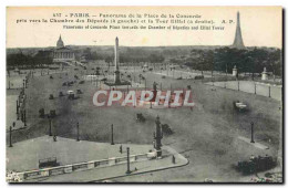 Delcampe - CPA Paris Panorama De La Place De La Concorde Chambre Des Deputes - Plätze