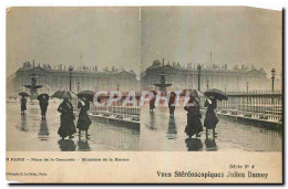 Delcampe - CPA Paris Place De La Concorde Ministere De La Marine Vues Stereoscopiques - Plätze