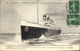 Delcampe - CPA Bateau Paquebot Le Havre France De Le Cie Generale Transatlantique - Dampfer