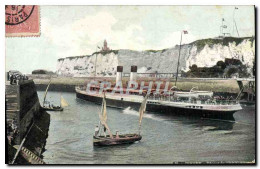 Delcampe - CPA Bateau Dieppe Depart Du Brighton - Dampfer