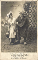 Delcampe - CPA Fantaisie Voyant Un Mollet Charmant (couple) - Frauen