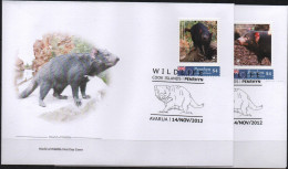 Delcampe - Penrhyn Animals , Animaux : Le Diable De Tasmanie , Tasmanian Devil 4  FDC - Penrhyn