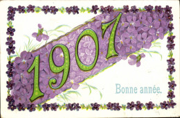 Delcampe - CPA Fantaisie Fleurs Annee 1907 - Sonstige & Ohne Zuordnung
