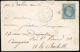 Delcampe - Obl. 29 - LE GENERAL RENAULT. 20c. Lauré Obl. étoile 20 S/lettre Frappée Du CàD De PARIS - R. ST-DOMQUE ST-GN Du 7 Décem - Guerra Del 1870