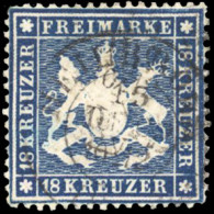 Delcampe - Obl. 20 - 18k. Bleu. Dentelé 13 1/2. Obl. Légère. Signé KOHLER. TB. - Altri & Non Classificati