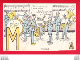 Delcampe - Milit Humour-71P137 Alphabet, Lettre  M  La Musique, Sais Tu Ce Que C'est Qu'un Soupir ? Cpa - Humor
