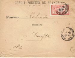 Delcampe - 119 Merson 40 C. Organge Lettre De Paris Pour Pierrefite (Allier) 6-5-1921 - 1900-27 Merson