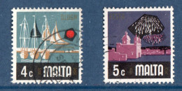 Delcampe - MALTA, Malte, ⵙ, Yv 467, 468, Mi 465, 466, SG 494, 495, - Malta