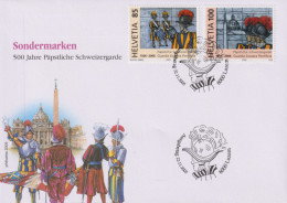 Delcampe - 2005 Schweiz FDC ⵙ Zum: 1183+1184, Mi: 1945+1946, 500 Jahre Päpstliche Schweizergarde - FDC