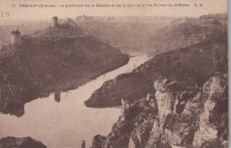 Delcampe - France Crozant Confluent Sédelle Et Ruines Du Château Unposted *YAB786 - Crozant