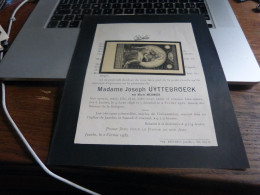 Delcampe - LDM6-6 Lettre  Mortuaire Marie Meunier Uyttebroeck Jauche 1896 1932 - Todesanzeige