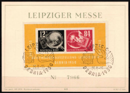 Delcampe - DDR Block 7 Gestempelt Als FDC Mit ESSt Auf Messekarte #NW124 - Autres & Non Classés