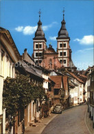 Delcampe - Amorbach Miltenberg Abteigasse Mit Kirche - Amorbach