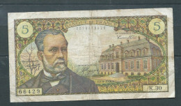 Delcampe - BILLET FRANCE  De 5 FRANCS 1966 - 66429 K.30    Laura 202 24 - 5 F 1966-1970 ''Pasteur''