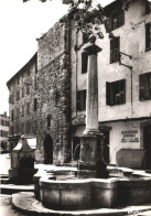 Delcampe - VENCE, ALPES-MARITIMES, LA BASSE FONTAINE, COLUMN, BUILDING, SHOP, SIGN, B/W, POSTCARD, FRANCE - Vence