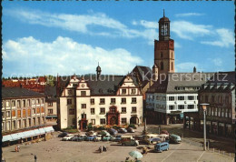 Delcampe - Darmstadt Marktplatz Mit Rathaus Kirche - Darmstadt