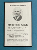Delcampe - Avis De Décès Monsieur Allmang 1965 Spicheren - Todesanzeige