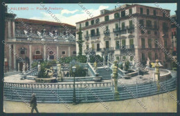 Delcampe - Palermo Città Piazza Pretorio Cartolina ZT7425 - Palermo