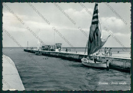 Delcampe - Rimini Riccione Barca Foto FG Cartolina KB0234 - Rimini